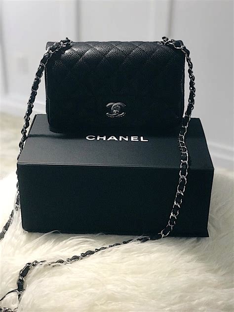 It will only comes in lambskin in shw and grained calfskin in champagne gold instead of caviar This bag gets out of stock really. . Chanel rectangular mini